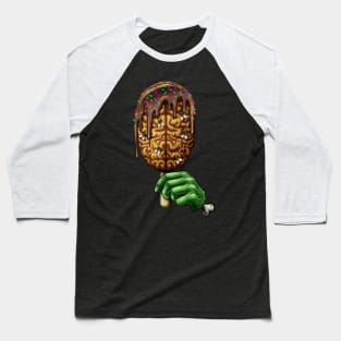 Spooky brain ice cream chocolate drip Baseball T-Shirt